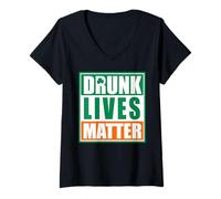 Mujer Las Vidas borrachas importan Camiseta Cuello V