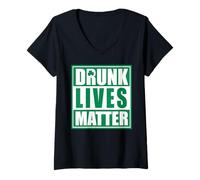 Mujer Las Vidas borrachas importan Camiseta Cuello V