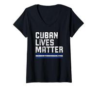 Mujer Las Vidas cubanas importan Camiseta Cuello V
