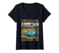 Mujer Lassen Volcanic National Park | California Camiseta Cuello V
