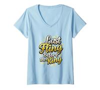 Mujer Last Fling Before The Ring - Novia de Despedida de Soltera Camiseta Cuello V