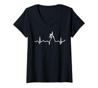 Mujer Latidos de altura de montaña Camiseta Cuello V