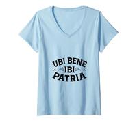 Mujer Latín - Ubi Bene, ibi Patria Camiseta Cuello V