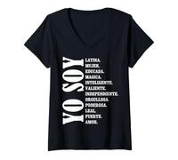 Mujer Latina Power Hispanic Heritage Month Latinx Chingona Cabrona Camiseta Cuello V