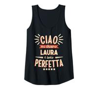 Mujer Laura Idea Regalo Personalizzata Amica Nome Divertente Camiseta sin Mangas