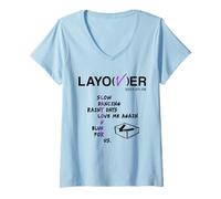 Mujer LAYOVER for K-pop Lover Army Bangtan Saranghae V Camiseta Cuello V