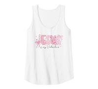 Mujer Lazo de Retazos con diseño de corazón Cristiano con diseño de Jesús es mi día de San Valentín Camiseta sin Mangas