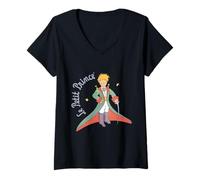 Mujer Le Petit Prince Arte Clásico Estrellas Aventura Camiseta Cuello V