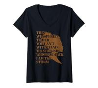 Mujer Le susurraron Que no Puedes con Stand The Storm - Afro Camiseta Cuello V
