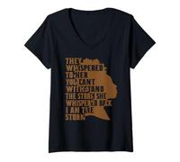 Mujer Le susurraron que no puedes soportar la tormenta - BLM Camiseta Cuello V