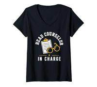 Mujer Leadership Funny Camp Quote Head Counselor In Charge Camiseta Cuello V