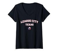Mujer League City (Texas) Camiseta Cuello V