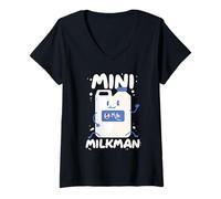 Mujer Lechero Mini Milkman Camiseta Cuello V
