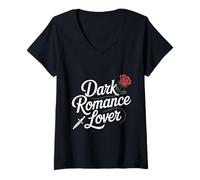 Mujer Lector de obscenidades Smutty Dark Romance Spice Romance Smutt Reader Camiseta Cuello V
