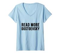 Mujer Leer más Hermanos Dostoievski Karamazov Literatura clásica Camiseta Cuello V