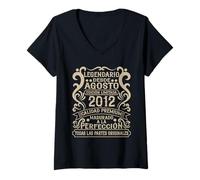 Mujer Legendario Desde Agosto 2012 - Cumpleaños 13 Años Camiseta Cuello V