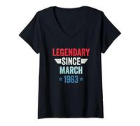 Mujer Legendary Since March 1963 Camiseta Cuello V