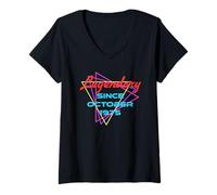 Mujer Legendary Since October 1975 Camiseta Cuello V