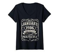 Mujer Legends were Born In January 1986 Classic 40th Birthday Camiseta Cuello V
