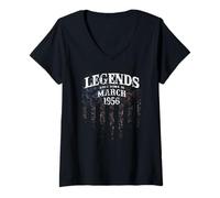 Mujer Legends were Born In March 1956 Classic 70th Birthday Camiseta Cuello V