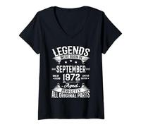 Mujer Legends were Born in September 1972 54th Birthday 54 Yrs Old Camiseta Cuello V