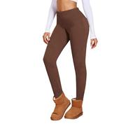 Mujer Leggings Termicos de Forro Polar Invierno Pantalones Ajustados de Sherpa Cintura Alta Cálidos Mallas Gruesos y Suaves Leggins Deportivo Controlan Barriga Calentador Elástico Medias Casual