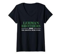Mujer Lehman Brothers 2008 The Original Meme Stock Camiseta Cuello V