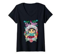 Mujer Lele Doll The patrimonial and Spiritual Beauty of Mexico Camiseta Cuello V