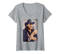 Mujer Lemmy Kilmister of Motorhead Retrato As of Spades Camiseta Cuello V
