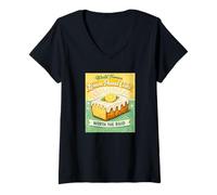 Mujer Lemon Pound Cake Retro Vale la pena el Raid Viral Rap Canción Meme Camiseta Cuello V