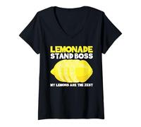 Mujer Lemonade Stand Boss - My Lemons Are The Zest Camiseta Cuello V
