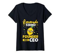 Mujer Lemonade Stand - Fundador y CEO Camiseta Cuello V