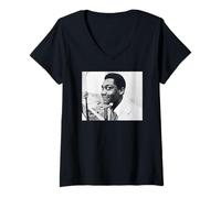 Mujer Lenny Henry Comediante de pie Tiswas 1978 Camiseta Cuello V