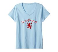 Mujer León de Escocia Camiseta Cuello V