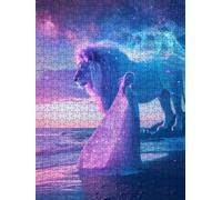 Mujer LeóN Puzzle 1000 Piezas, Rompecabezas Adultos Puzzle, 3D Un Rompecabezas, Desafiante Puzzles de Decoración Juego de, Juego Educativo para Toda la Familia, para Regalo Decoración FNKL7-928