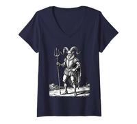 Mujer Leonard Dapper Diablo del Viejo Mundo Camiseta Cuello V