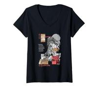 Mujer Leonardo Da Vinci Arte Gráfico Abstracto Moderno Camiseta Cuello V