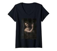 Mujer Leonardo da Vinci Saint John The Baptist Camiseta Cuello V