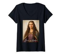 Mujer Leonor De Aquitania Francia Camiseta Cuello V