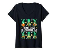 Mujer Leprechaun St. Patricks Day GNOME For Women I`m Not Short Camiseta Cuello V