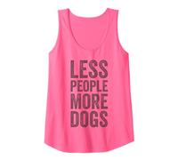Mujer Less People More Dogs Amante De Los Perros Introvertido Camiseta sin Mangas