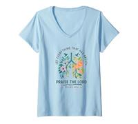 Mujer Let Everything That Has Breath Praise The Lord Psalms 150:6 Camiseta Cuello V