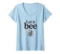 Mujer Let it Bee Apicultor Camiseta Cuello V