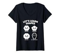 Mujer Let’s Learn Shapes Dad Is Gone Meme Joke Sarcasm Humor Camiseta Cuello V