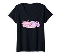 Mujer Letras de Burbujas Kawaii Desde 2024 de LingOrm - Arte para fanáticos de Thai GL Camiseta Cuello V