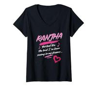 Mujer Letras de Canciones de Diljit Ranjha Camiseta Cuello V