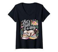 Mujer Let's Call It A Day Tired Office Worker Employee - Camiseta Cuello V