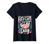 Mujer Let's Call It A Day Tired Office Worker Employee - Camiseta Cuello V