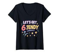 Mujer Let's Get Sendy 67 Six Seven 7endy 6 7endy 67 Meme Funny 6 7 Camiseta Cuello V