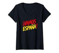 Mujer Let's Go Spain! en español Camiseta Cuello V